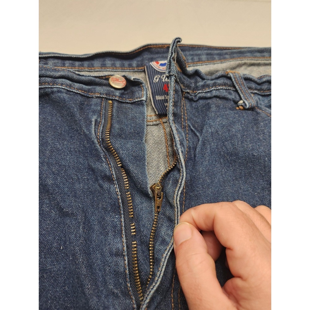 Vintage G-Unit Shorts Mens 42 Blue Denim Carpenter Baggy Y2K Hip Hop Jeans 00s - Picture 4 of 13